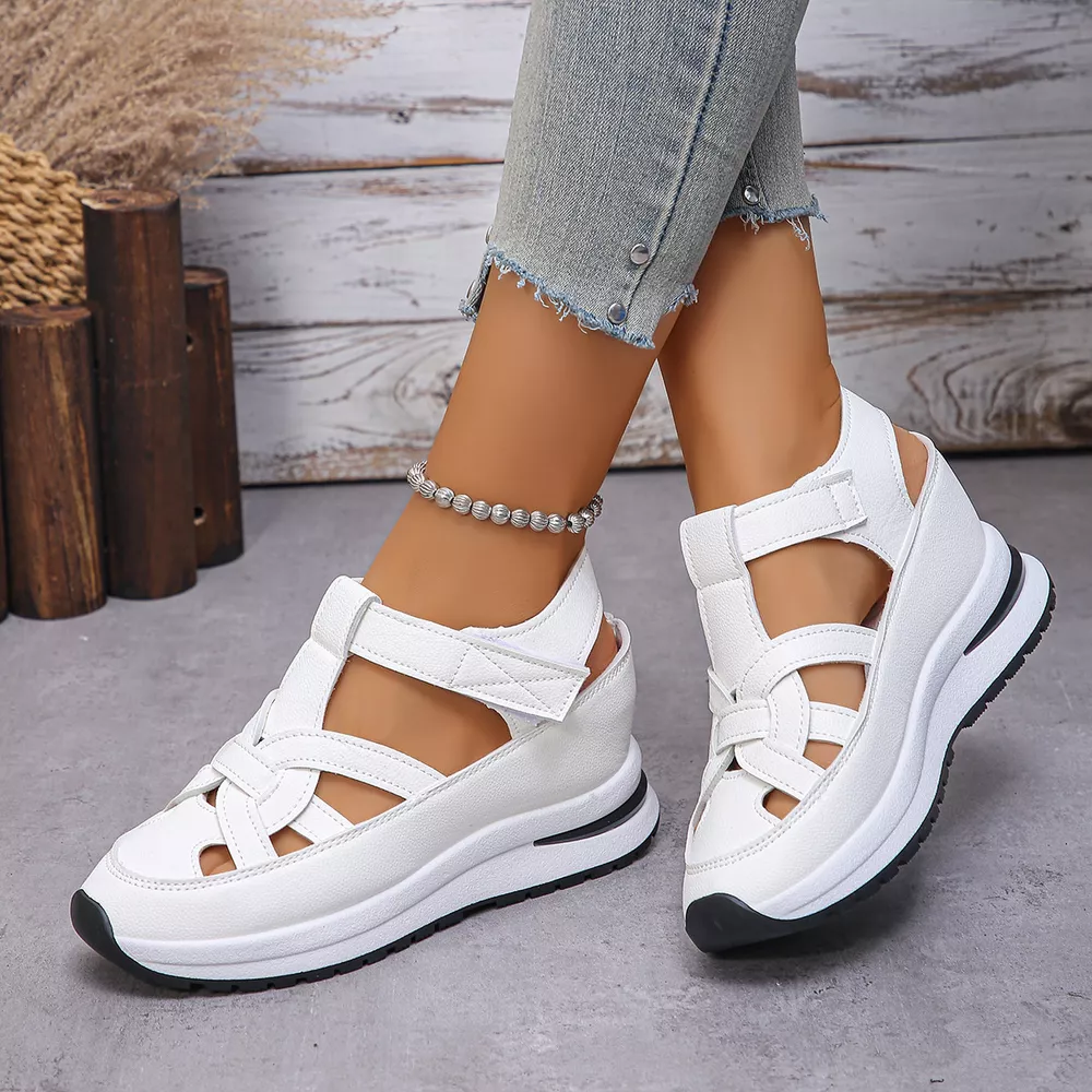 Velcro Wedge Sandals, image 6