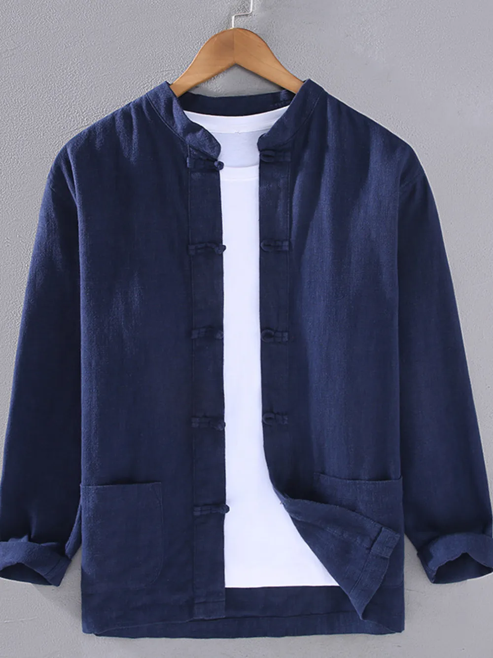 Men's Plus Size Button Up Long Sleeve Shirt, image 3