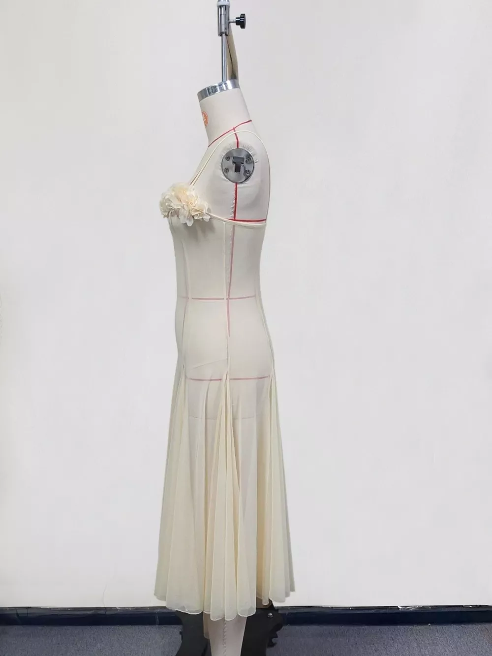 Floral Embellished Spaghetti Strap Dress, image 6