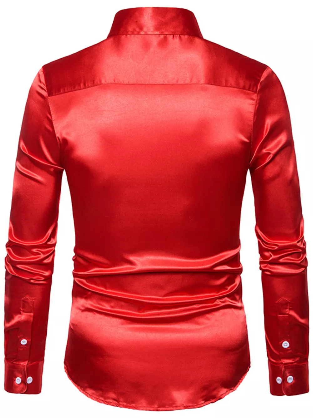 Men's Satin Long Sleeve Shirt, image 19