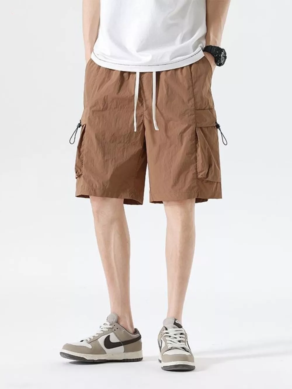 Men's Drawstring Cargo Shorts, image 5