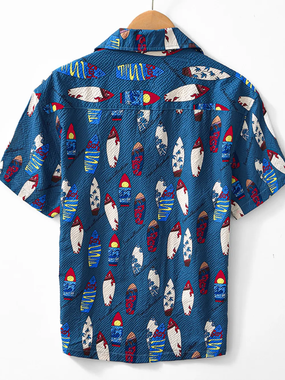 Men's Printed Button Up Short Sleeve Shirt, image 2