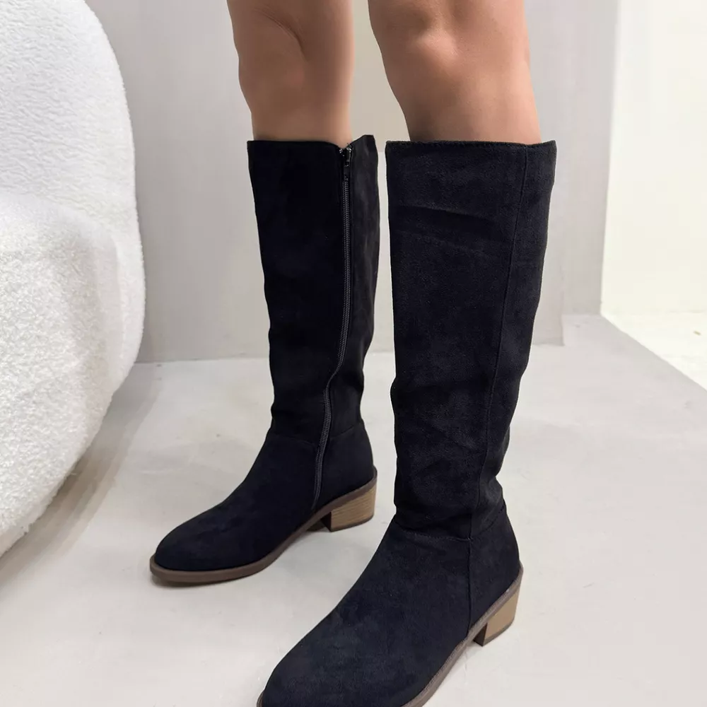 Round Toe Block Heels Boots, image 5