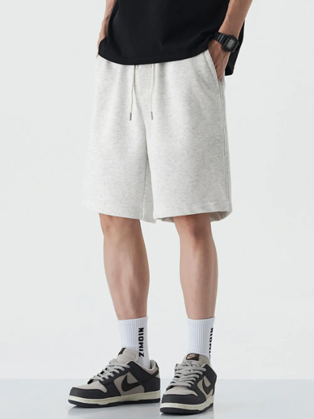 Men's Drawstring Wide Leg Shorts, image 6