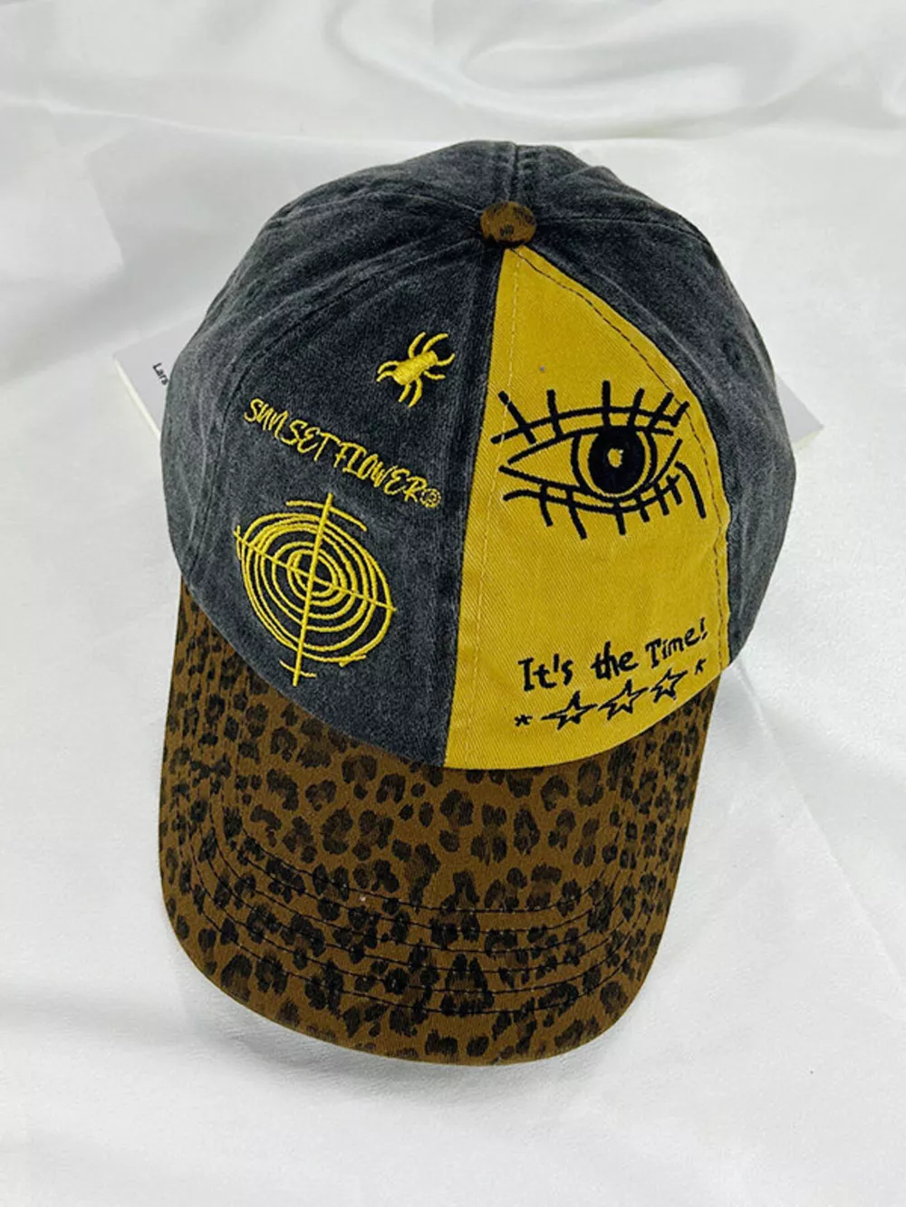 Printed Baseball Cap with Leopard Brim, image 7