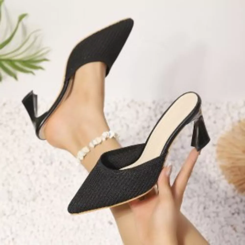 Point Toe Flare Heels Sandals, image 16