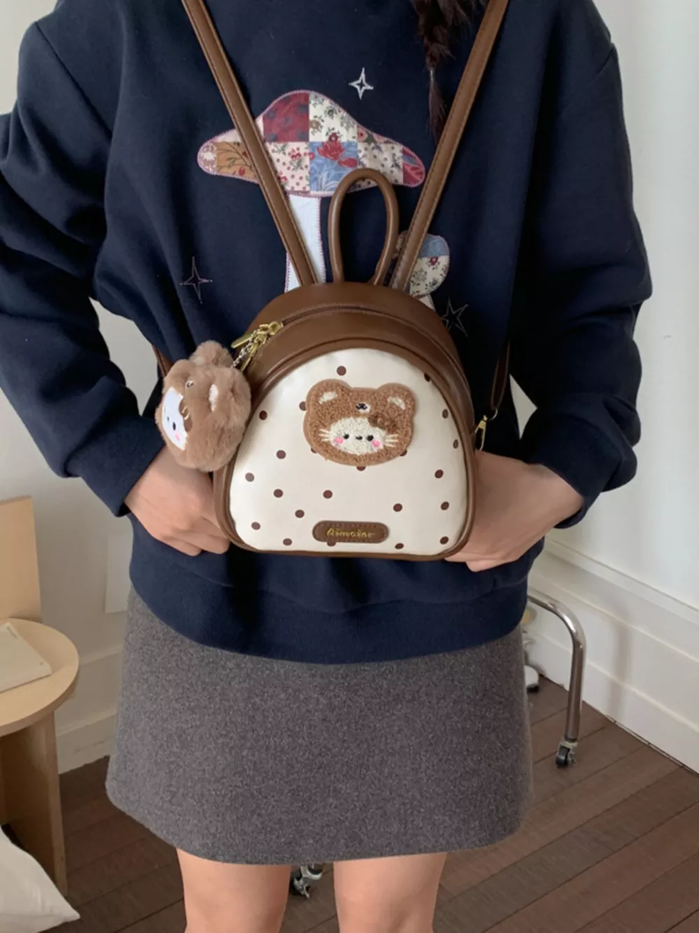Cartoon Bear Backpack Bag, image 7