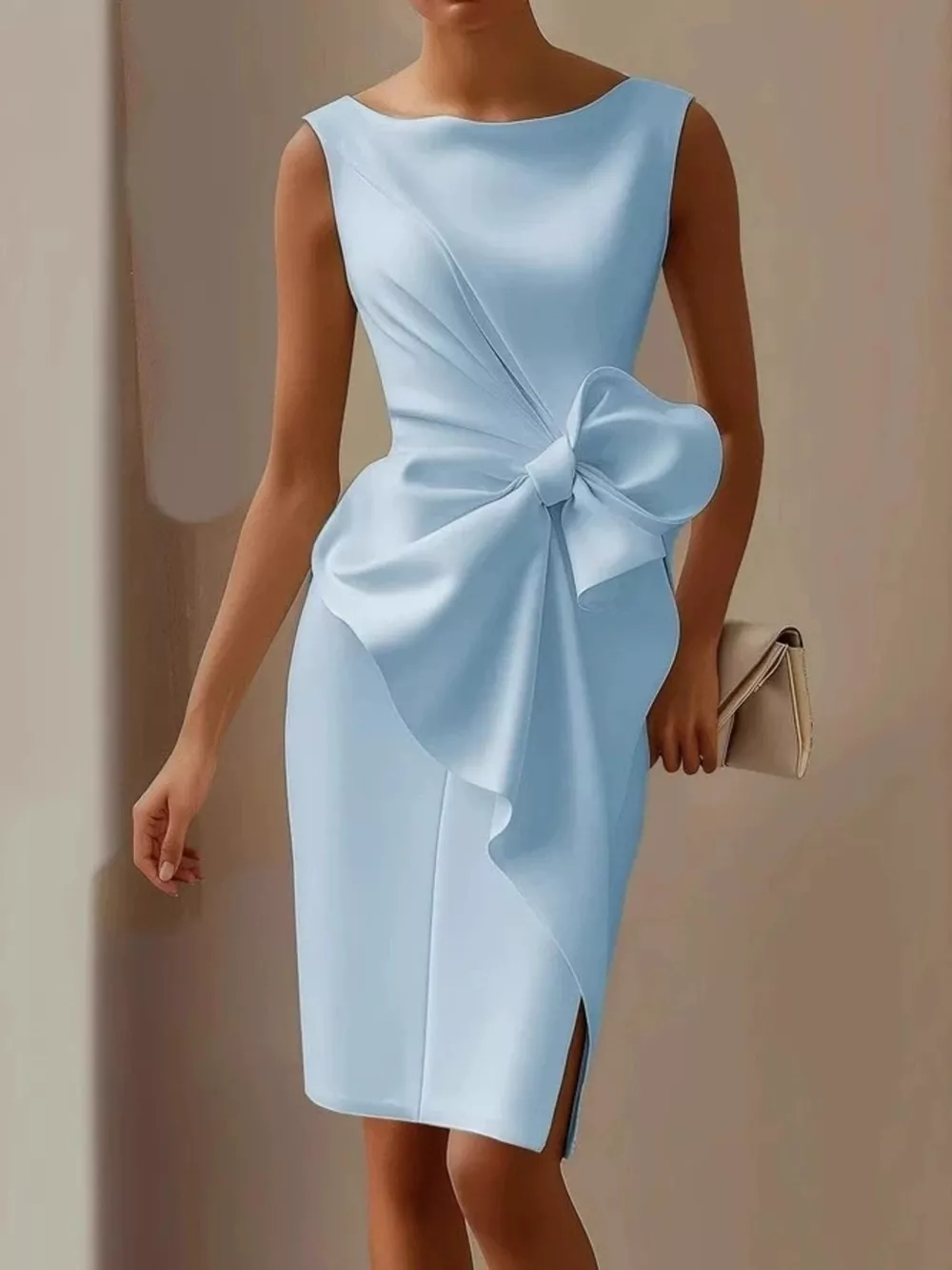 Bow Detail Sleeveless Dress, image 9