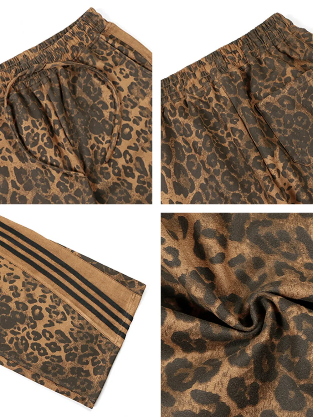 Men's Leopard Print Stripe Pants, image 8