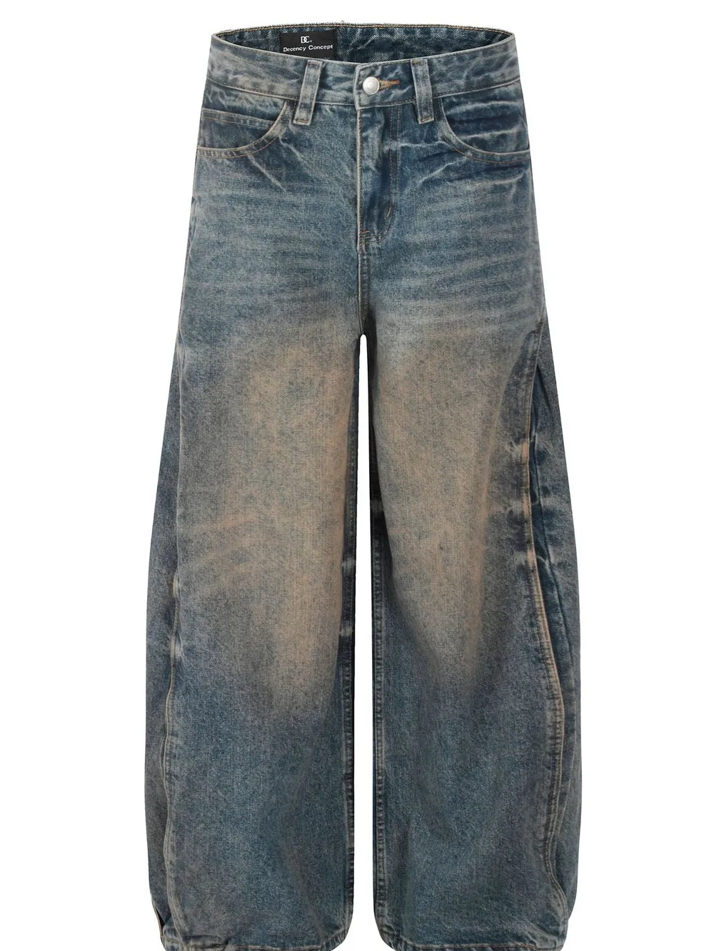 Men's Washed Wide Leg Baggy Jeans