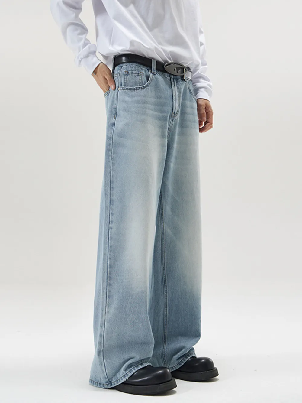 Men's Full Size Wide Leg Jeans Plus Size, image 4
