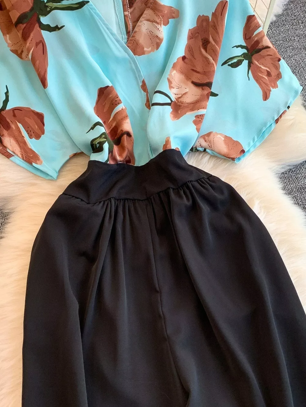 Printed Wide Leg Jumpsuit, image 16