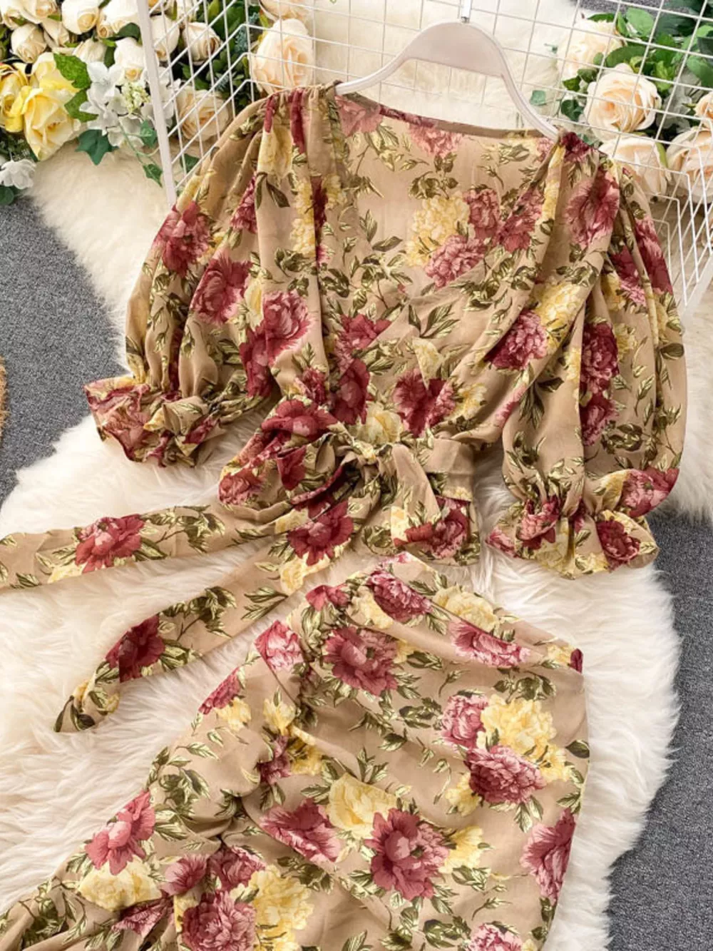 Floral Print Crop Top and Skirt Set, image 17