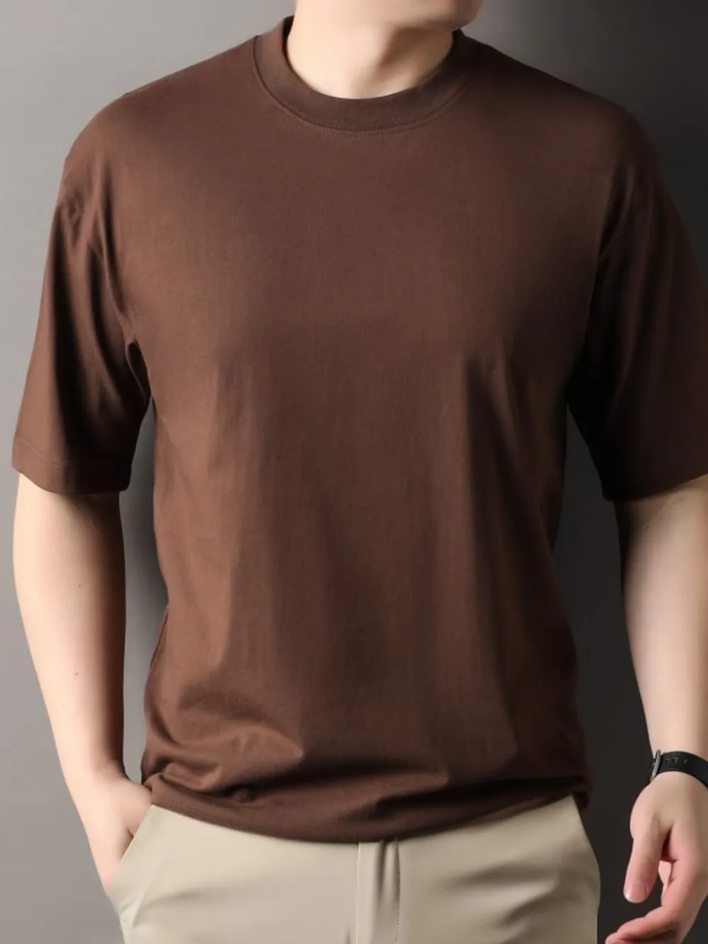 Men's Full Size Round Neck Short Sleeve T-Shirt Plus Size, image 2