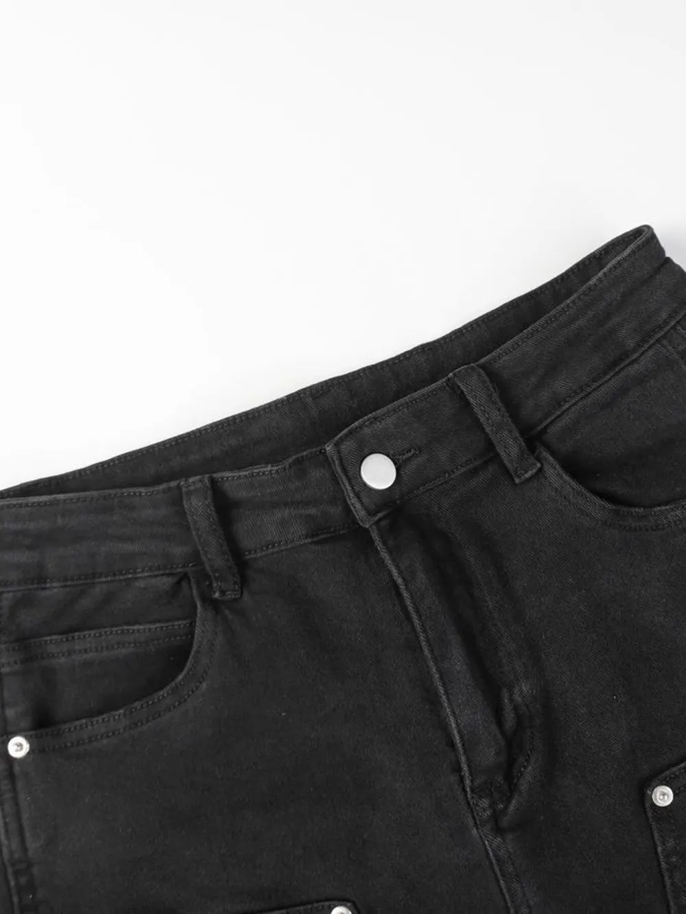 Men's High Waist Straight Leg Cargo Jeans, image 9