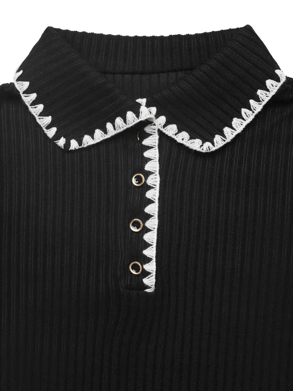 Contrast Trim Texture Long Sleeve Sweater Dress, image 10