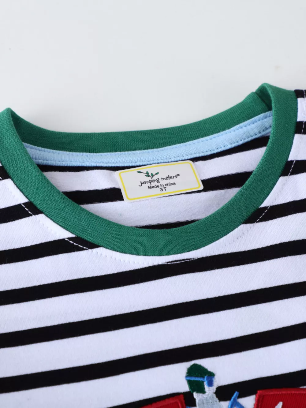 Children's Racing Car Embroidered Striped Long Sleeve T-Shirt, image 4