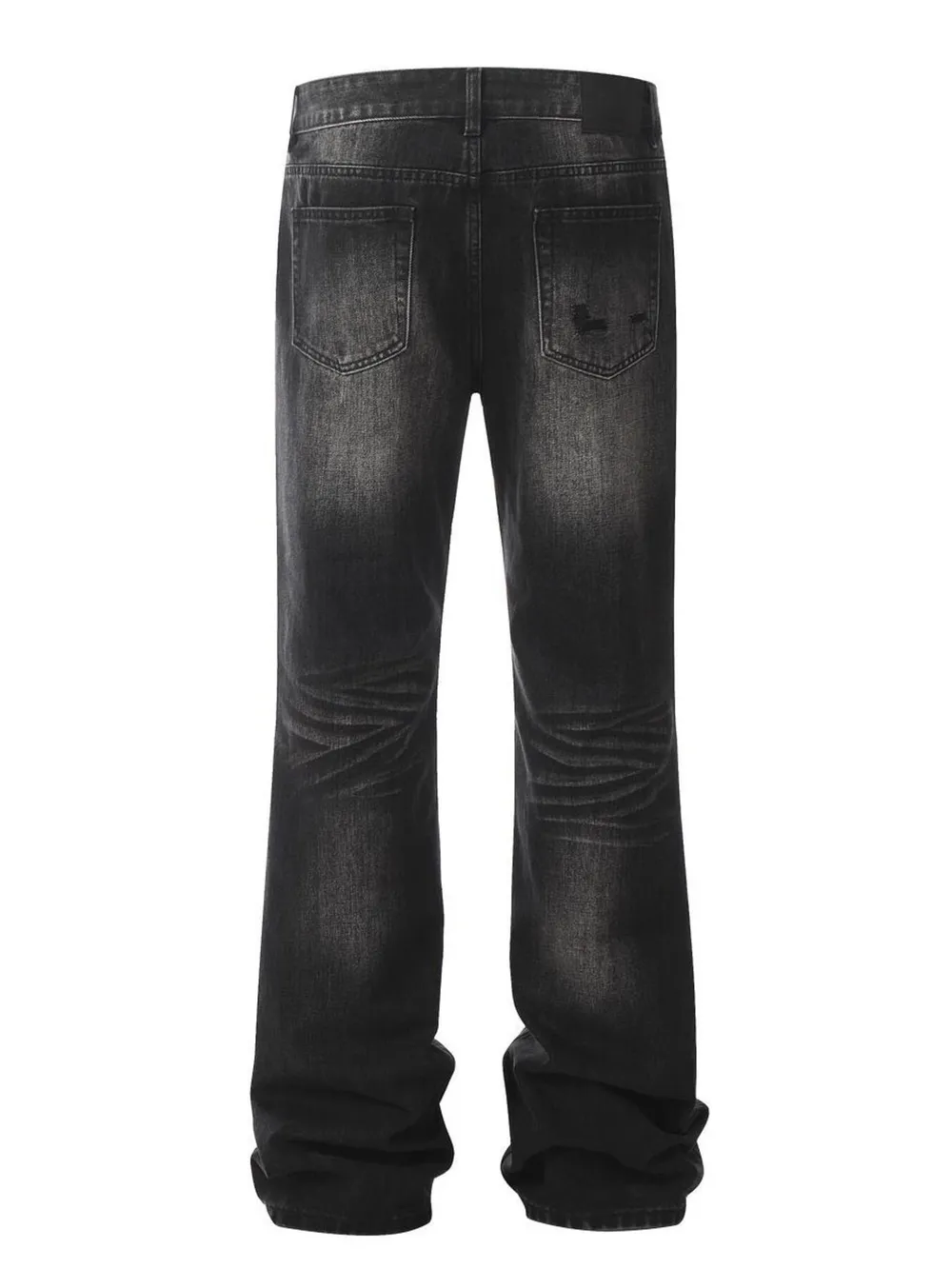 Men's Distressed Wide Leg Denim Jeans, image 3