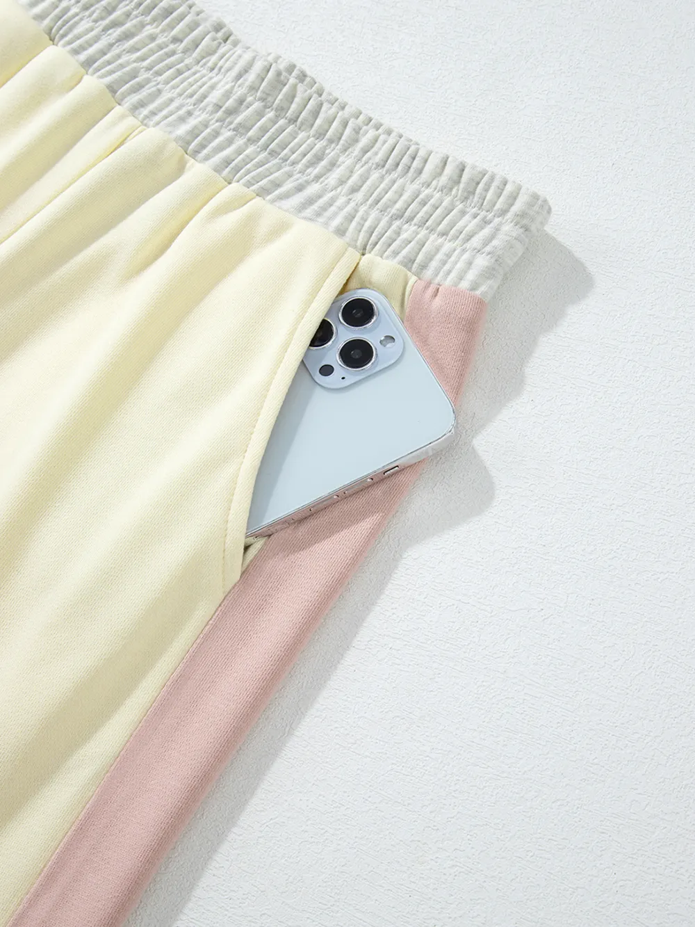 Color Block Round Neck Top and Pants Set, image 36
