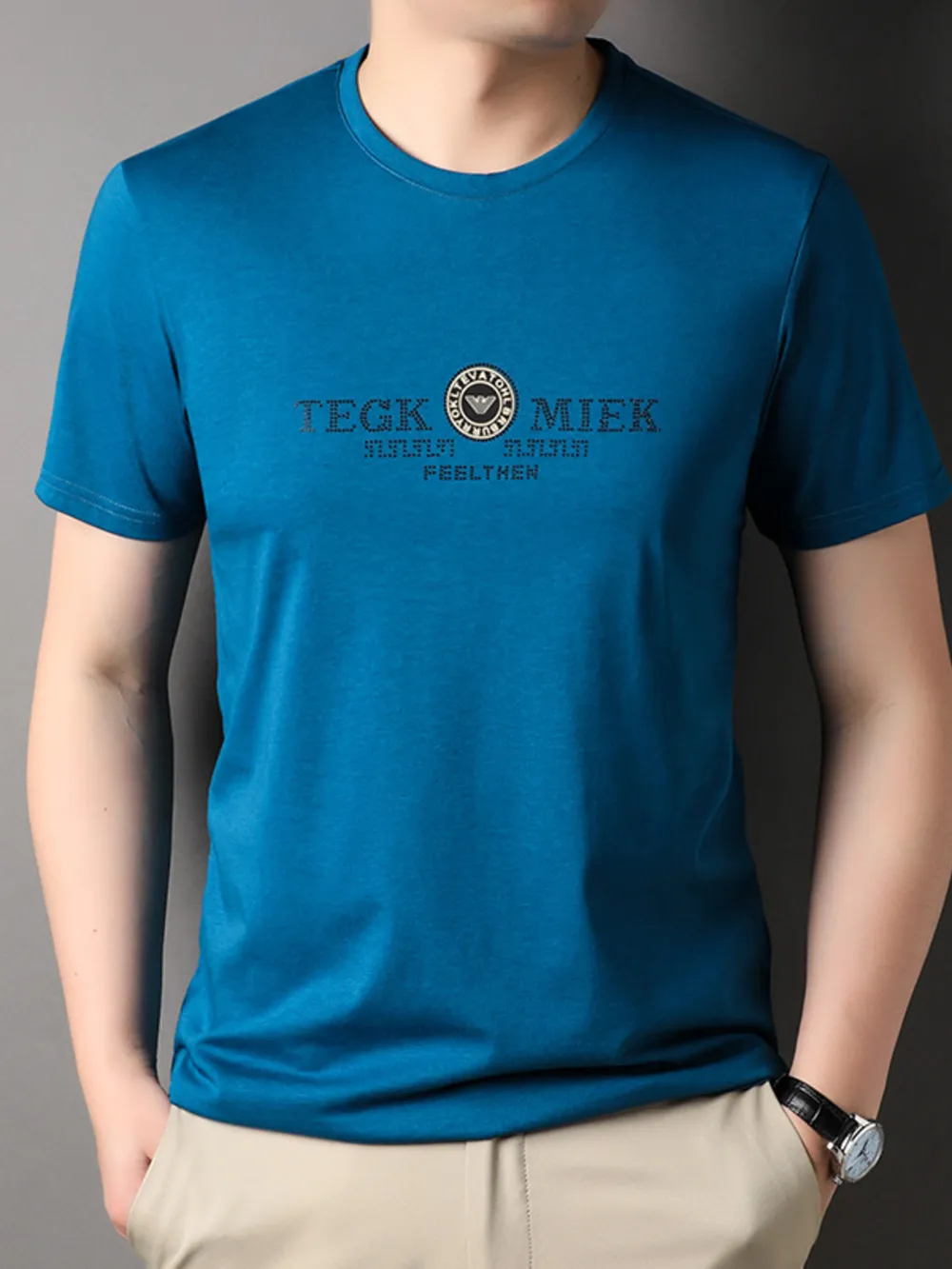 Men's Plus Size Crew Neck Short Sleeve T-Shirt, image 5