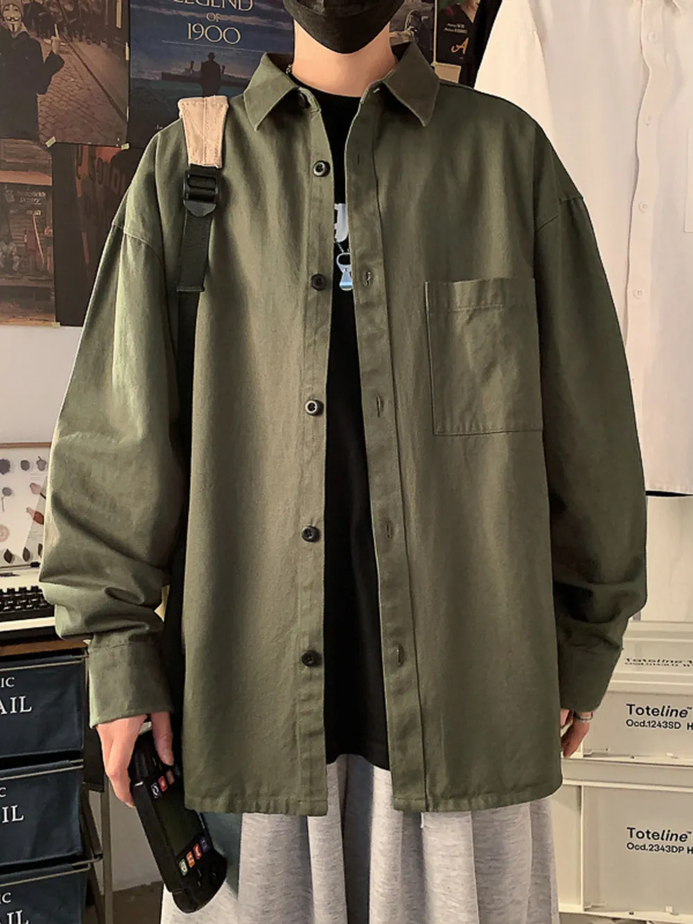 Men's Full Size Button Up Long Sleeve Shirt Plus Size, image 6