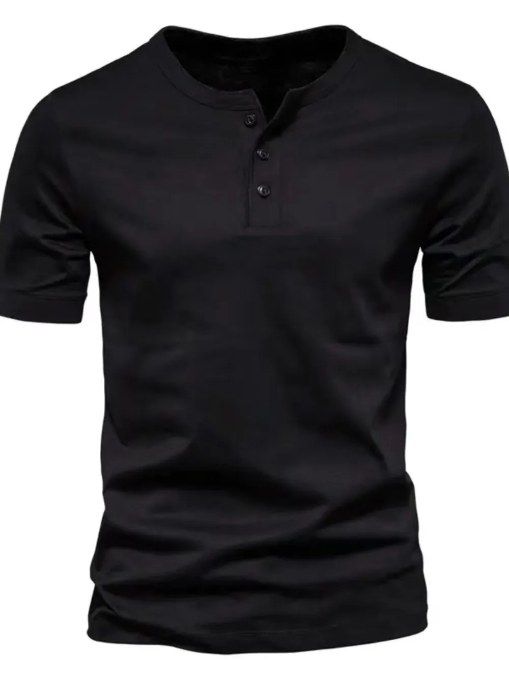 Men's Full Size Button Detail Short Sleeve Top Plus Size, image 9
