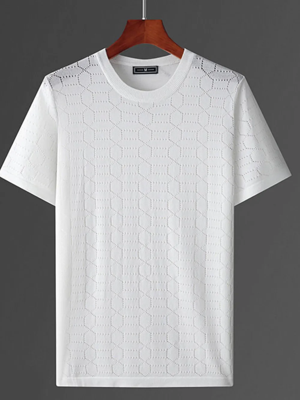 Men's Plus Size Round Neck Short Sleeve T-Shirt, image 4
