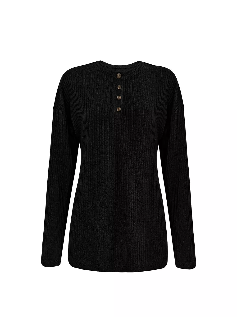 Button-Detail Dropped Shoulder Top, image 13