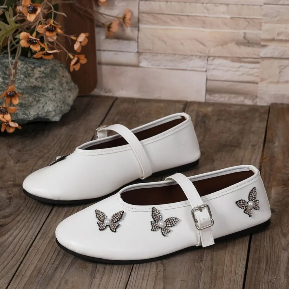 Butterfly Embellished Mary Jane Loafers, image 2