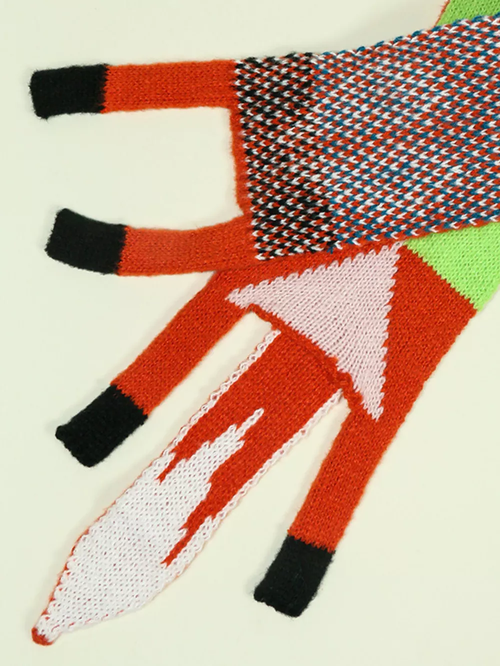 Knitted Fox Pattern Scarf, image 7