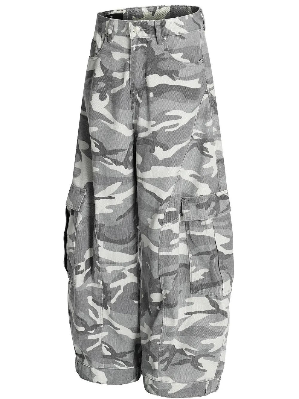 Men's Camo Cargo Wide Leg Jeans, image 2