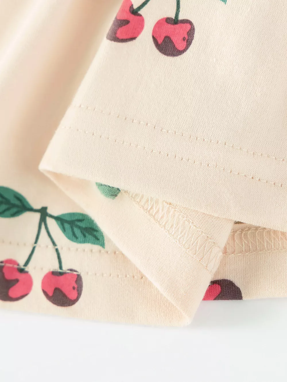 Children's Cherry Print Ruffle Neck Dress, image 4