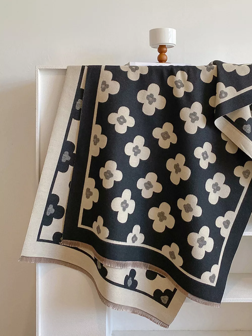 Floral Print Raw Hen Scarf, image 3