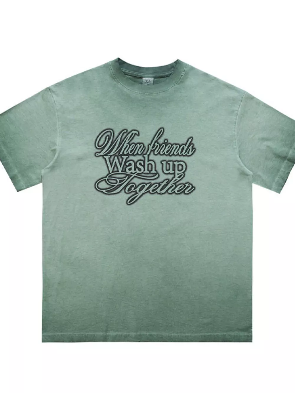 Men's Vintage Wash Letter Graphic Short Sleeve T-Shirt, image 2