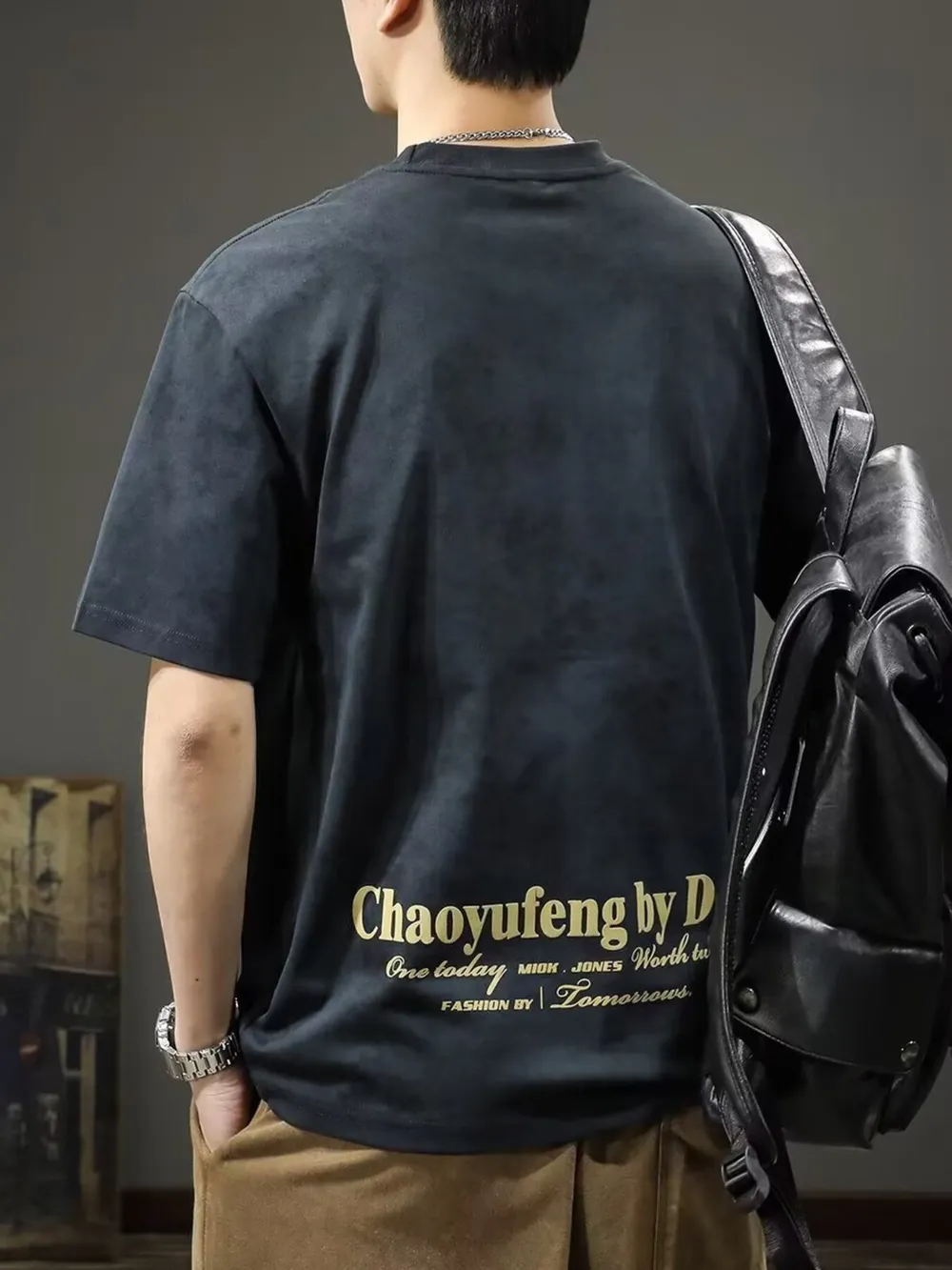 Men's Full Size Freedom Vintage Round Neck T-Shirt Plus Size, image 3