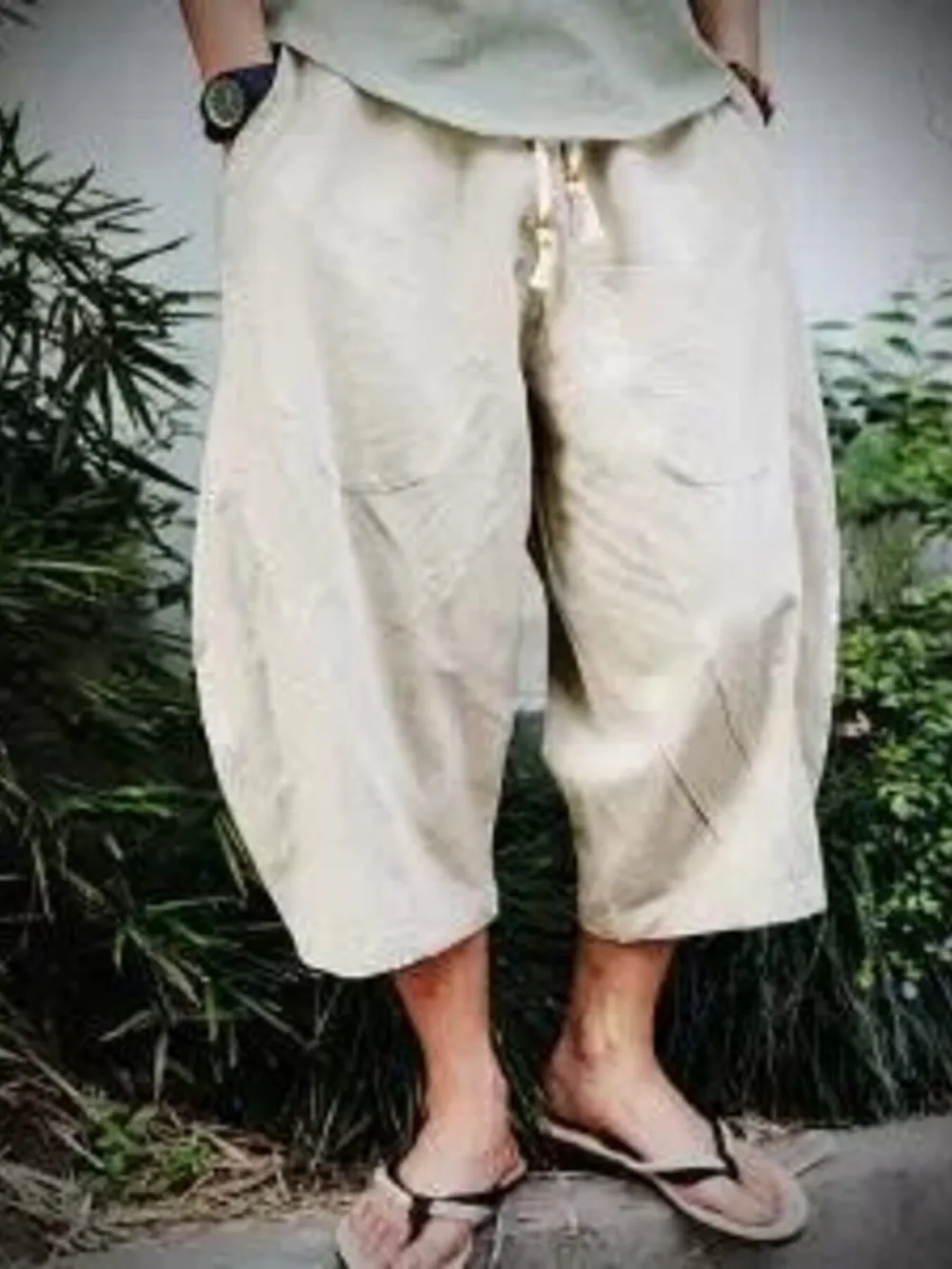 Men's Plus Size Loose Fit Cropped Pants, image 6