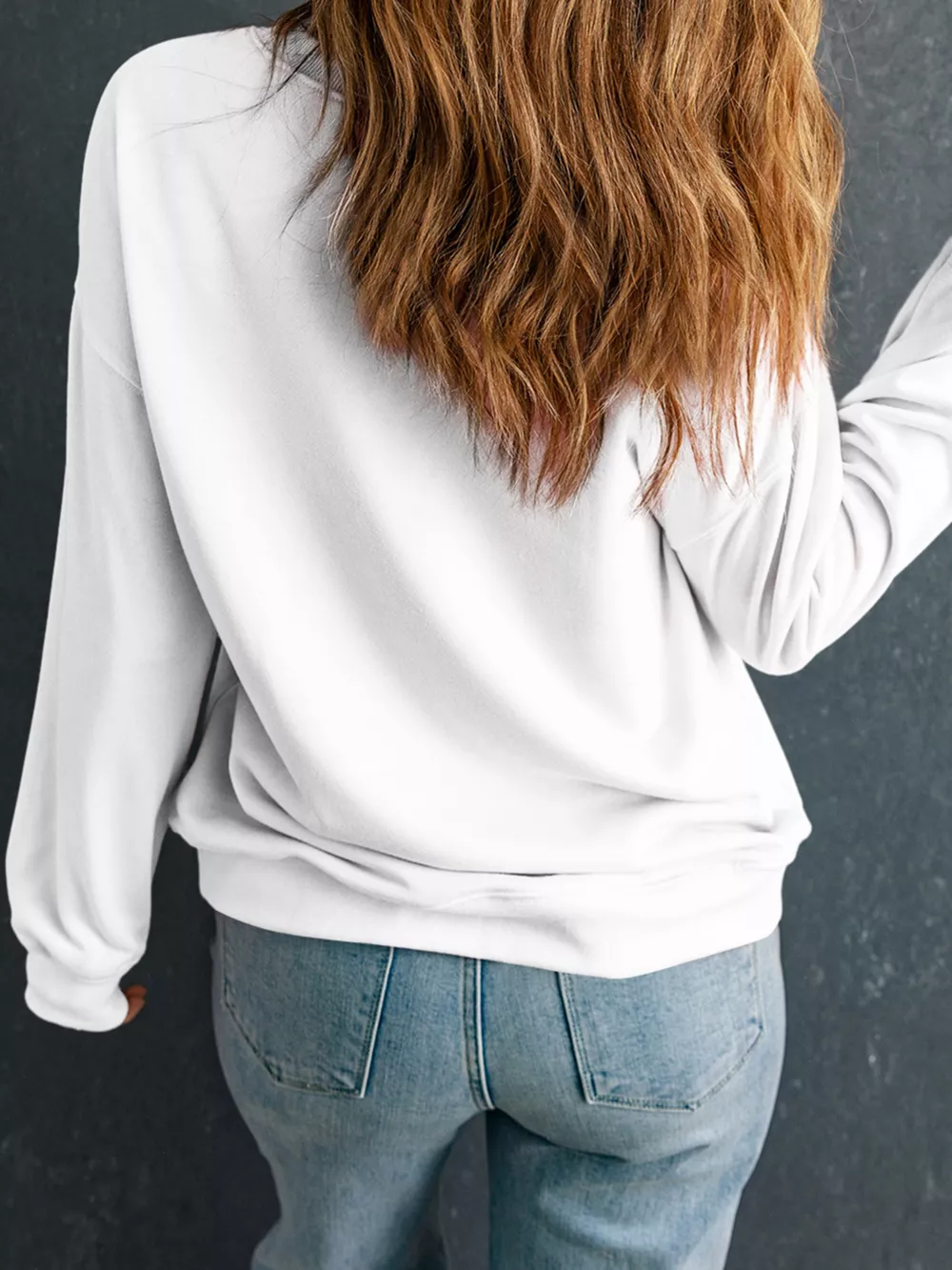 Christmas Tree Graphic Round Neck Sweatshirt, image 4