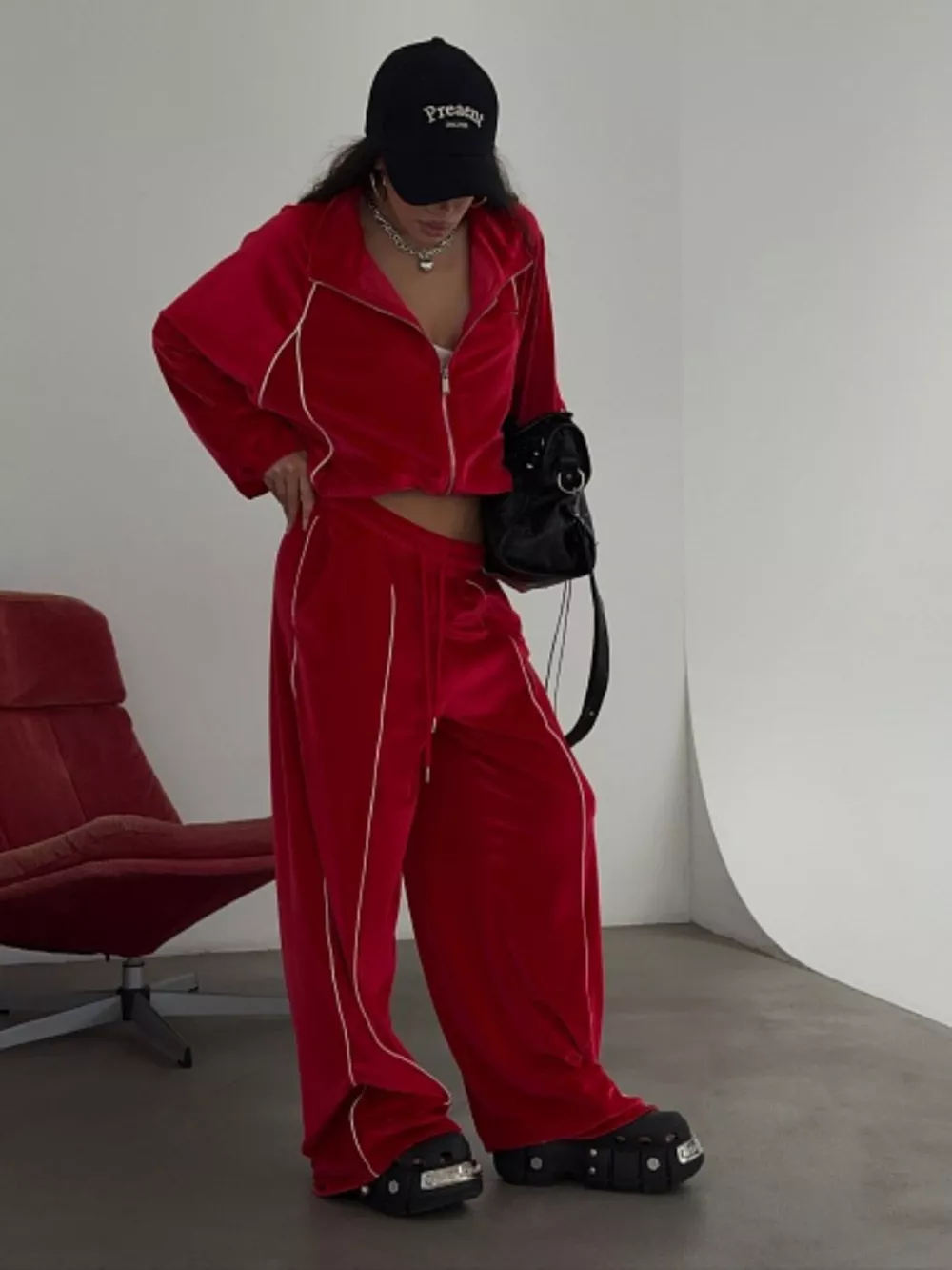 Zip Up Long Sleeve Top and Pants Set, image 22