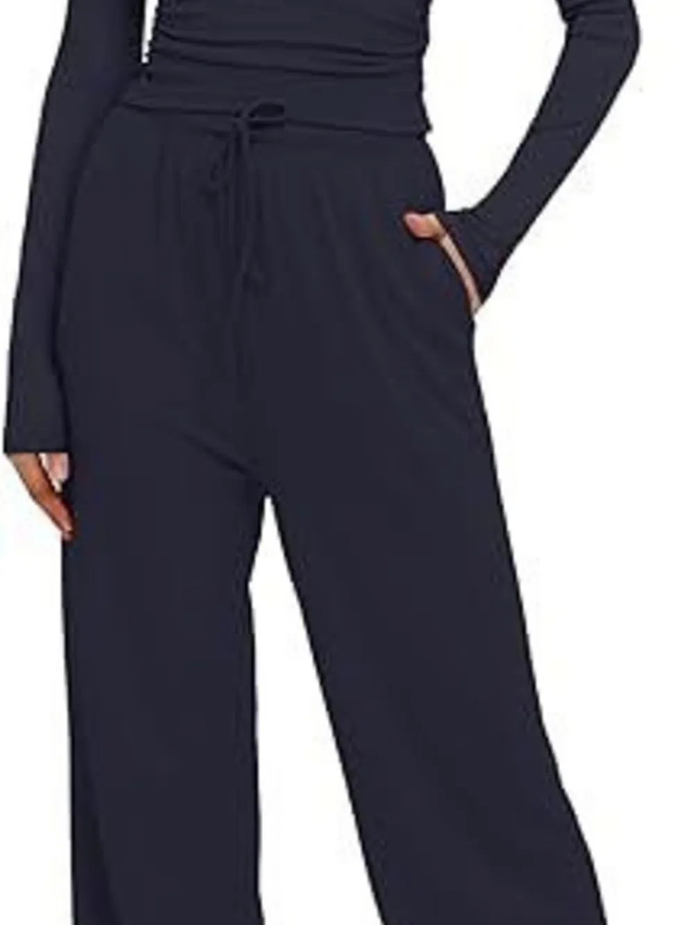 Round Neck Long Sleeve Top and Pants Set, image 18