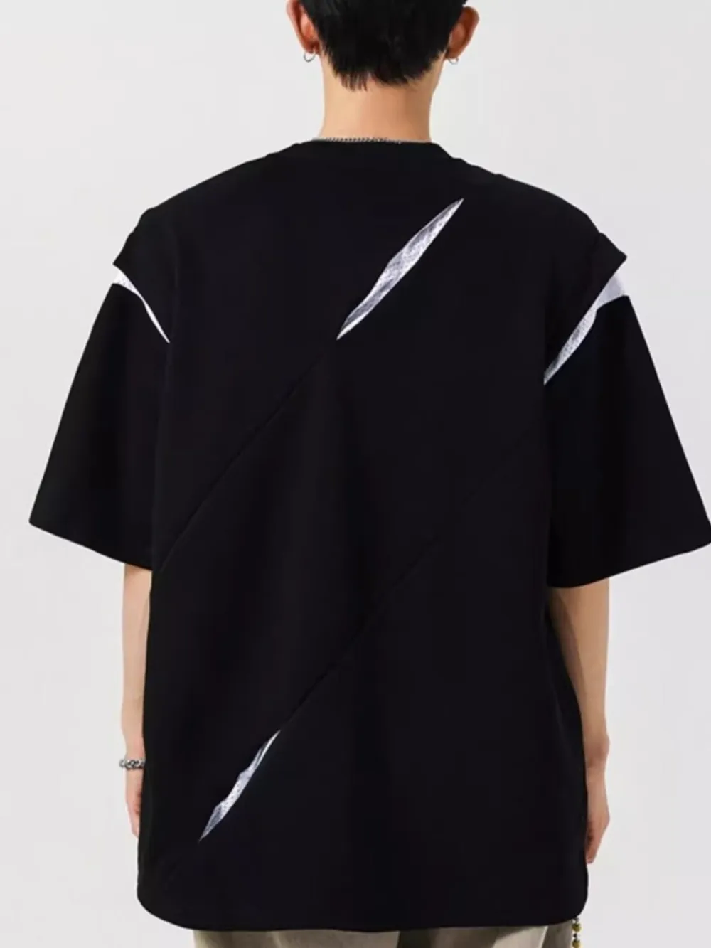 Men's Full Size Oversized Streetwear Short Sleeve T-Shirt Plus Size, image 3