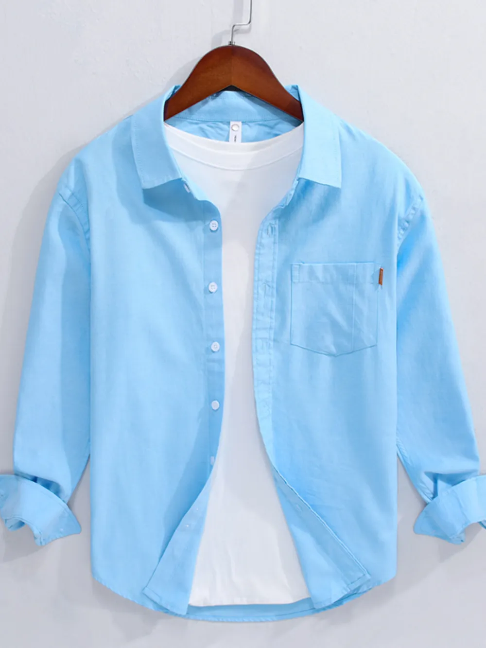 Men's Button Up Long Sleeve Shirt, image 4