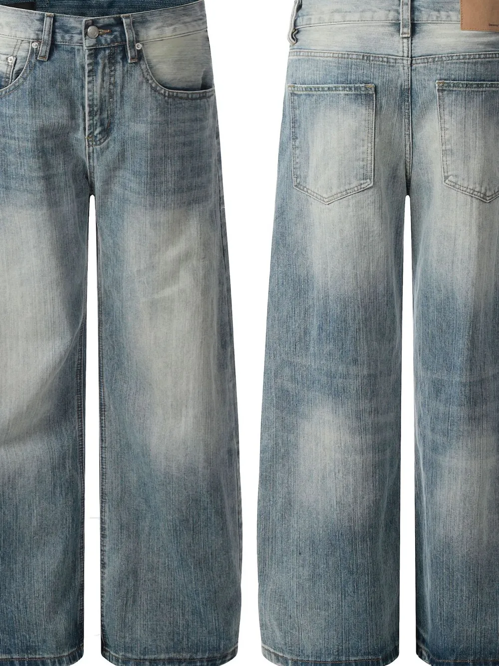 Men's Wide Leg Relaxed Fit Jeans, image 4