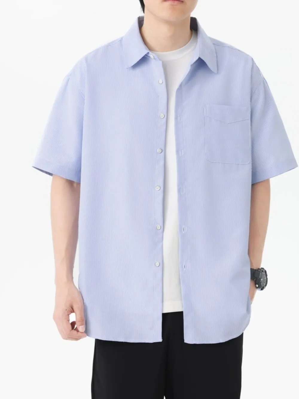 Men's Plus Size Casual Short-Sleeve Shirt, image 4