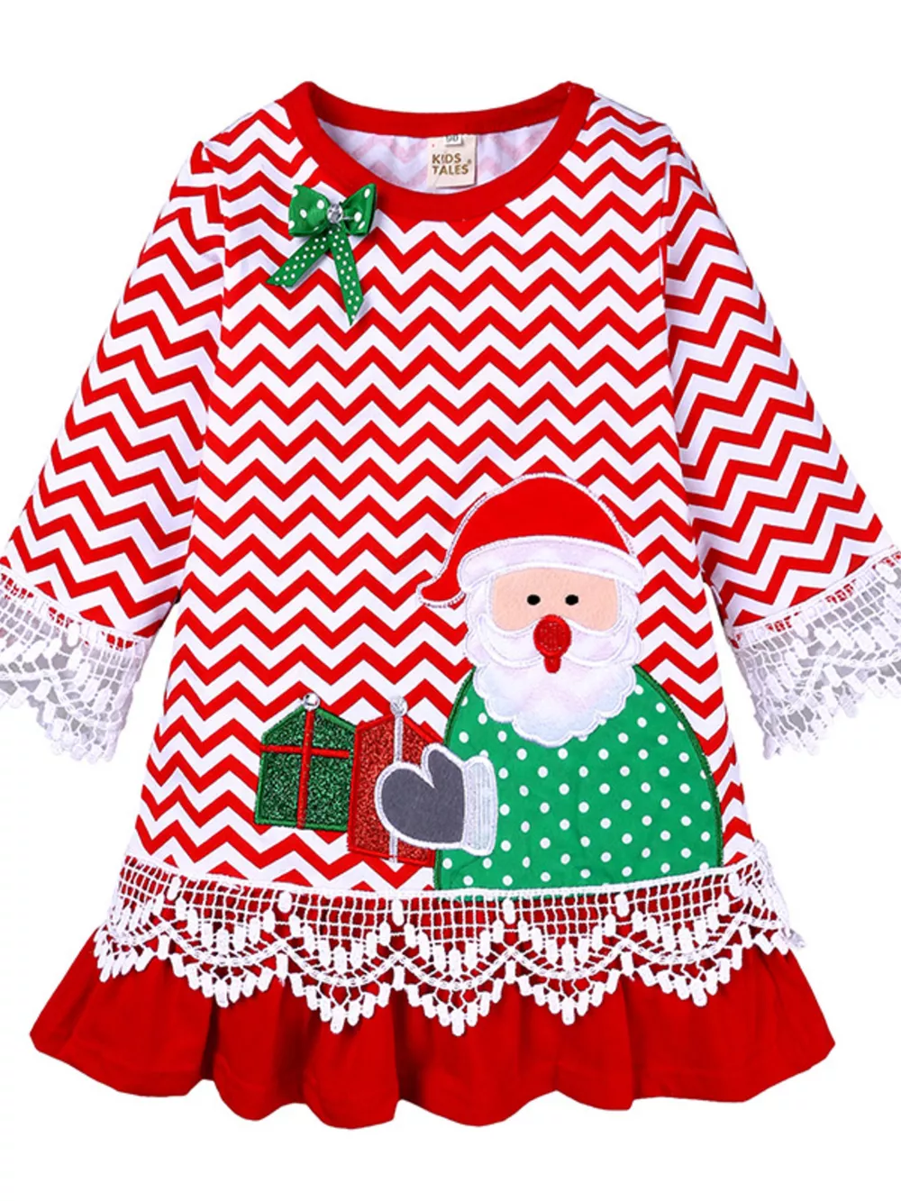 Children's Christmas Santa Long Sleeve Dress