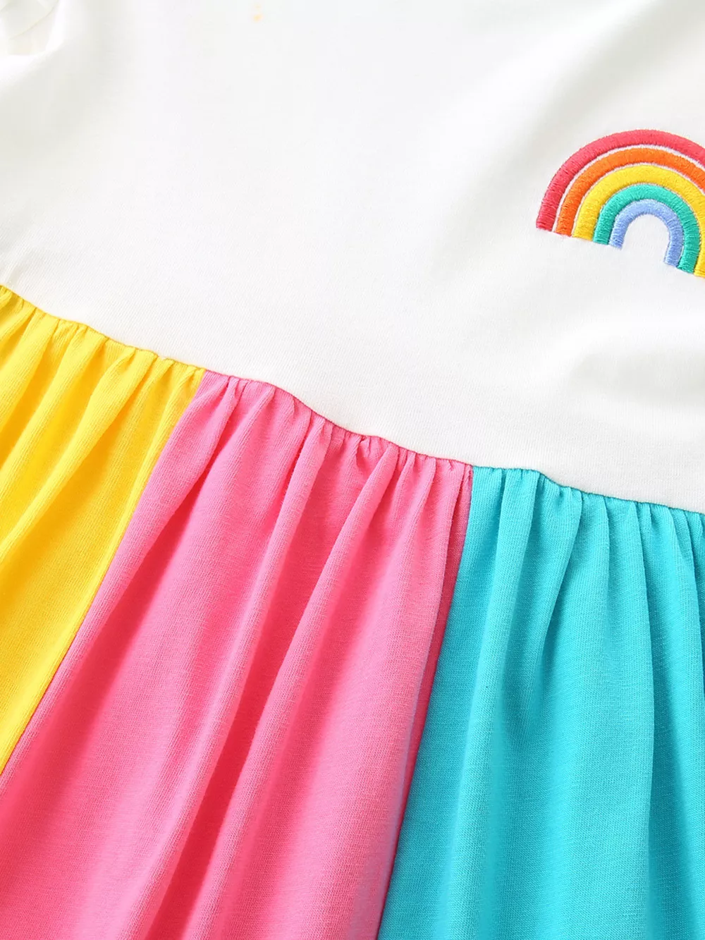 Children's Rainbow Striped Casual Dress, image 4