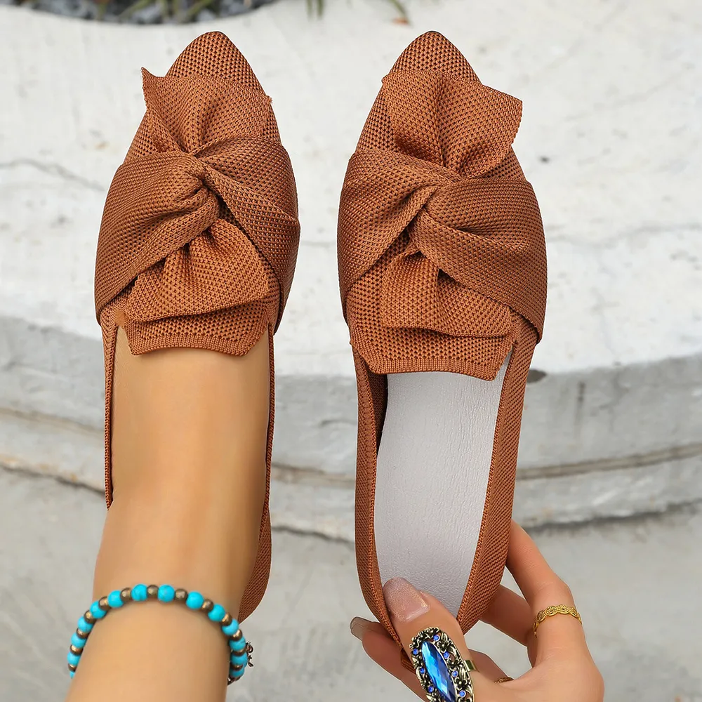 Bow Point Toe Flats Slip-Ons, image 17