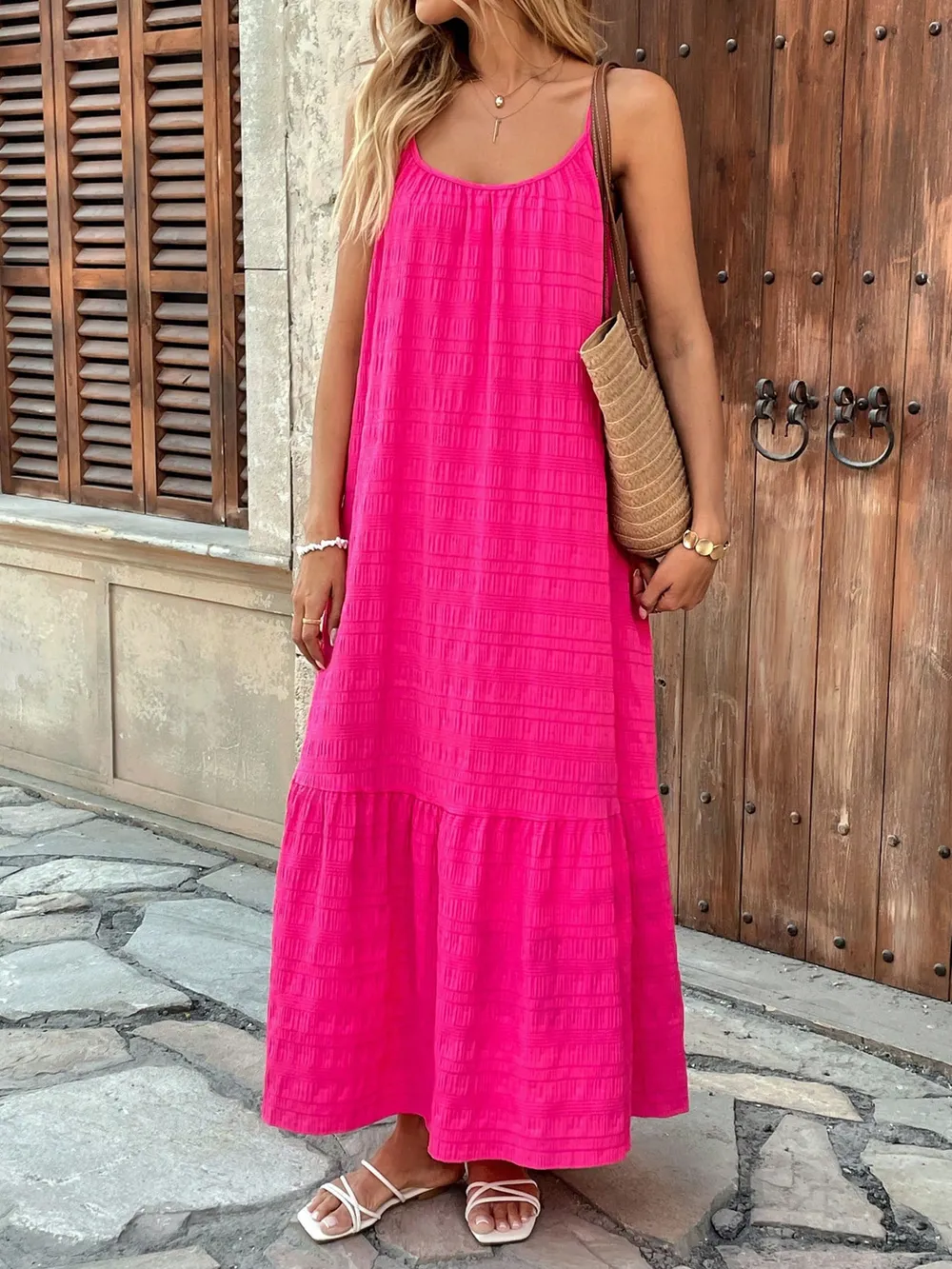 Scoop Neck Cami Maxi Dress, image 6