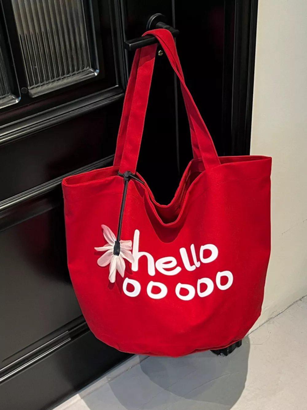 Letter Canvas Tote Bag, image 2