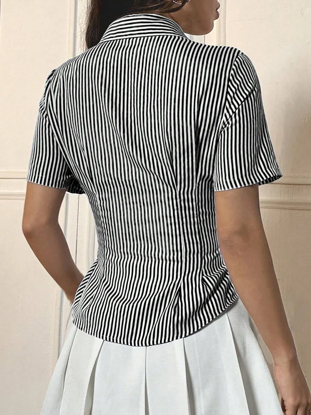 Gingham Short Sleeve Button-Up Shirt, image 14