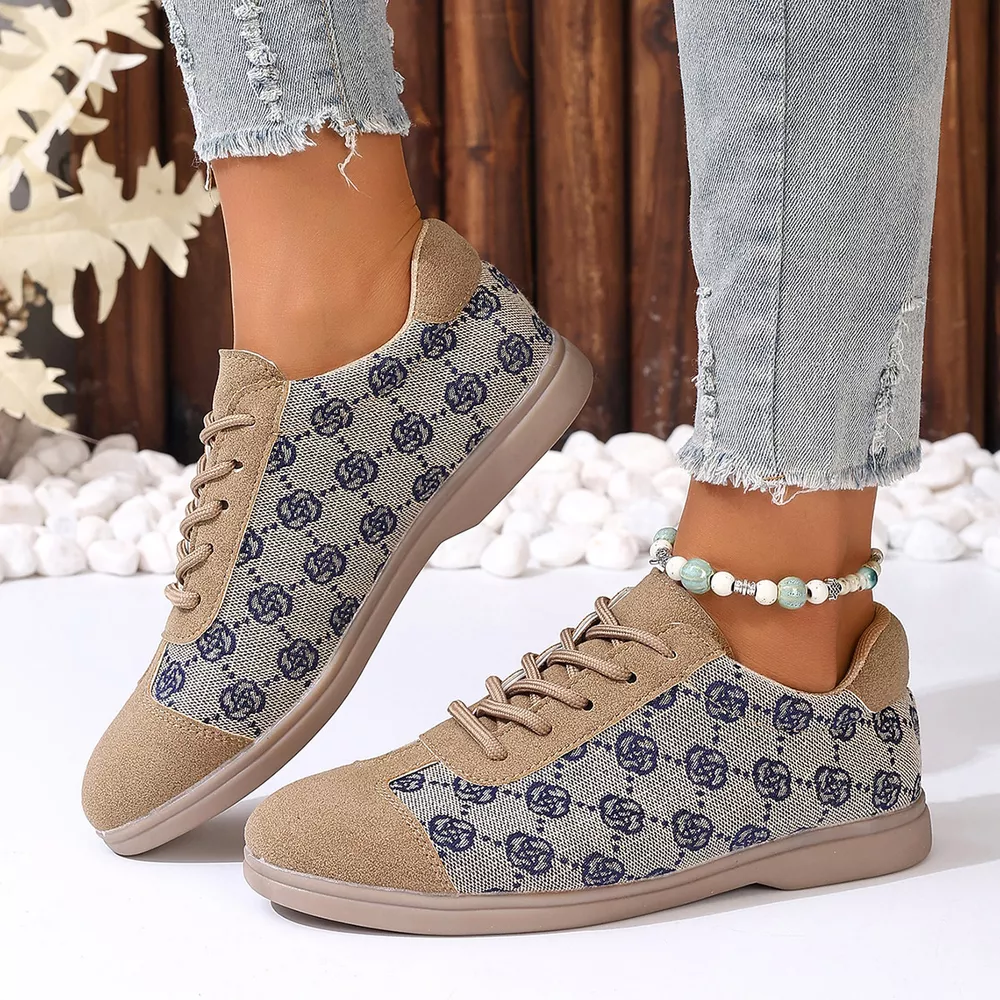 Round Toe Lace Up Sneakers, image 4